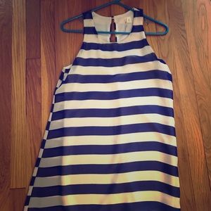 Blue and white striped dress size medium